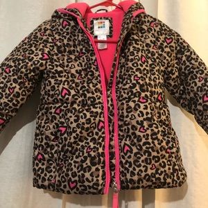 Little girls size 5t coat reversible